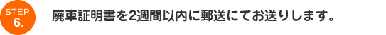 STEP 2. 住所や、引取り希望日(当日でもOK)、車種などを
お聞きします。